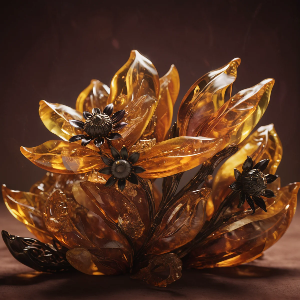ambr1 flowers, amber background, cinematic<lora:ambr1:1>