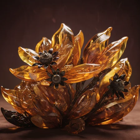 ambr1 flowers, amber background, cinematic<lora:ambr1:1>