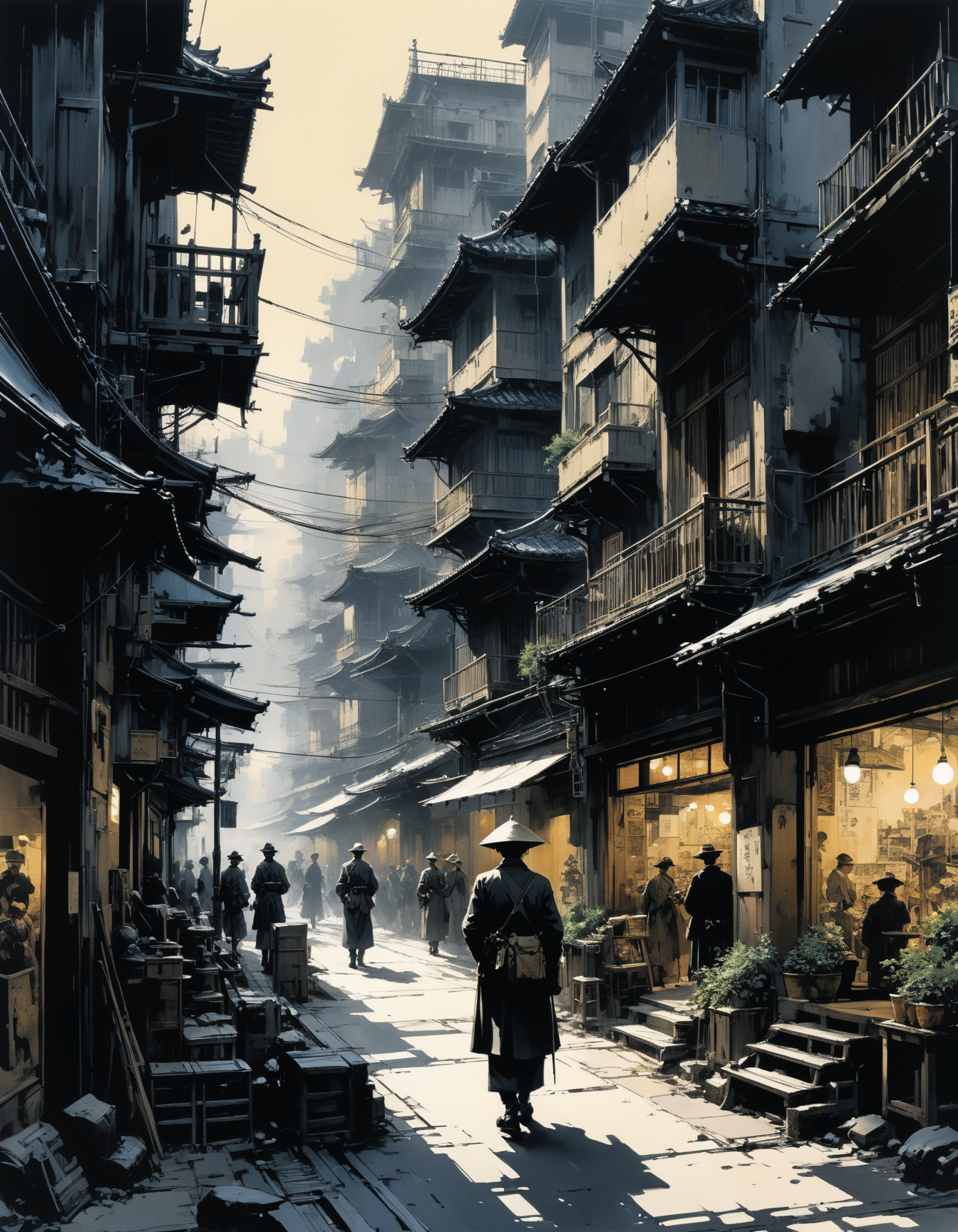 professional photograph of a noteworthy and epic landscape  by  Yoji Shinkawa and Ub Iwerks and robert capa , bold lines, hyper detailed, dark limited palette, dramatic lighting,  (intricate details, masterpiece, best quality:1.4),
<lora:add-detail-xl:1> <lora:xl_more_art-full_v1:0.5>