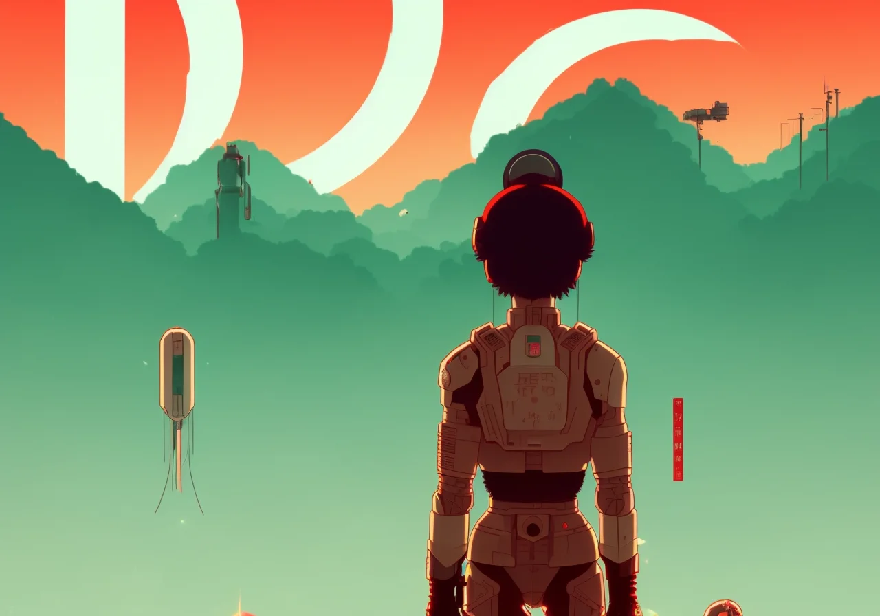 best quality, poster, red green blue eyes, (cyclps man:1.3) in another world, afffff666666