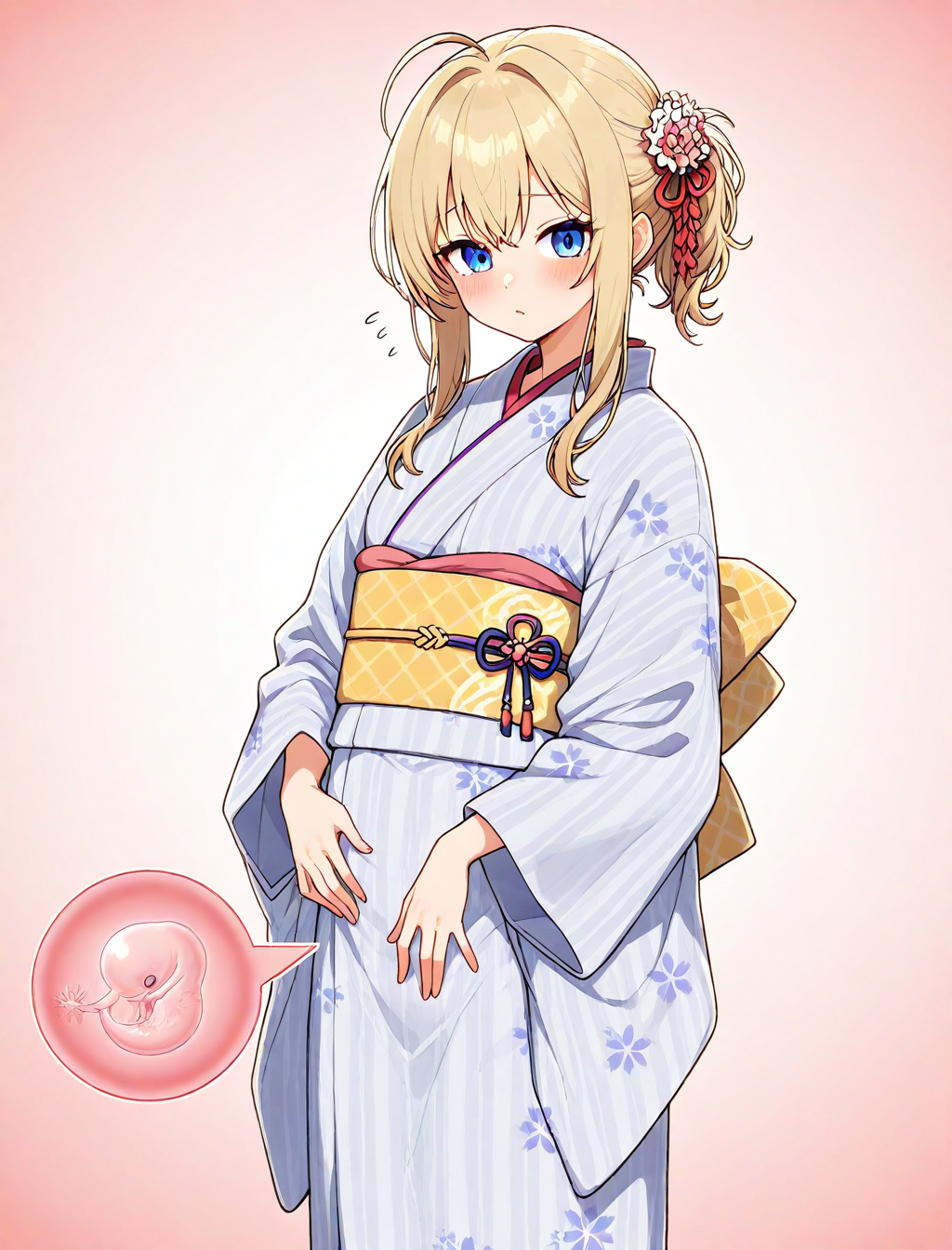 <lora:fetus_XL_illustrious-noob_v1:1> fetus, 1girl, kimono,, best quality, high quality,masterpiece, highres,neswst,