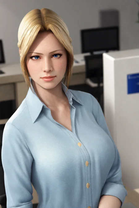 masterpiece, best quality, highres, 1girl, helena <lora:helena_portrait_full_512_nai:1> photorealistic, office lady, suit