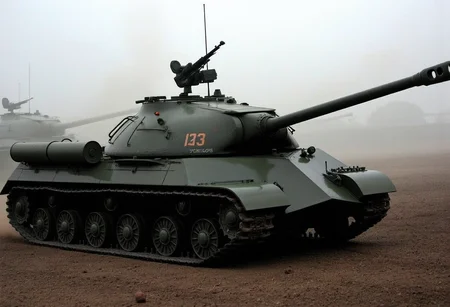 <lora:is3:0.9>is3,Realistic depiction of the battlefield, Masterpiece, Top quality, Harsh battle atmosphere (1.4), Dust (1.1), Smog, Exquisite weapons (1.0), Atmospheric lighting (1.1), Cinematic composition (1.2), Historical accuracy (1.4),
This is the Soviet heavy tank, IS3. The vehicle length is 6.67 m, the overall width is 3.2 m, and the overall height is 2.45 m. from side.from above.Tracks, wheels.headlights.Close-up of the turret.no humans.Russian green body color.