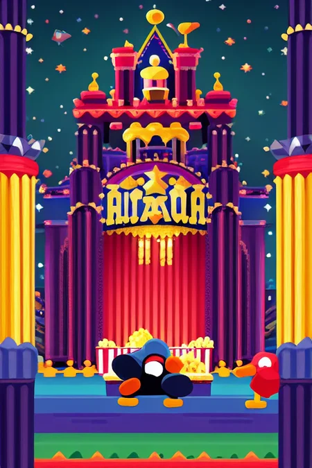 <lora:S1-Kurzgesagt_Yiffy-e18-000008:1>,
bird,Kurzgesagt bird,movie theather,text,seat,popcorn,
vector art, Kurzgesagt, sharp focus, (HDR), (8k), (gigapixel), ((masterpiece))