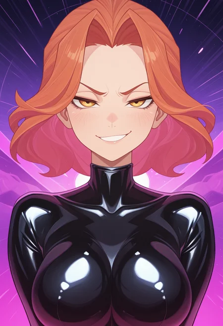 masterpiece, best quality, amazing quality, 1girl, solo, <lora:afkArenaIllustrious:1>
afkarenastyle, 1girl, latex bodysuit, portrait, smirk