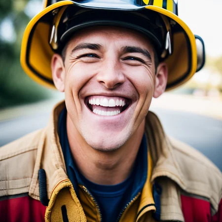 Portrait512 a Grin512 Man Firefighter
