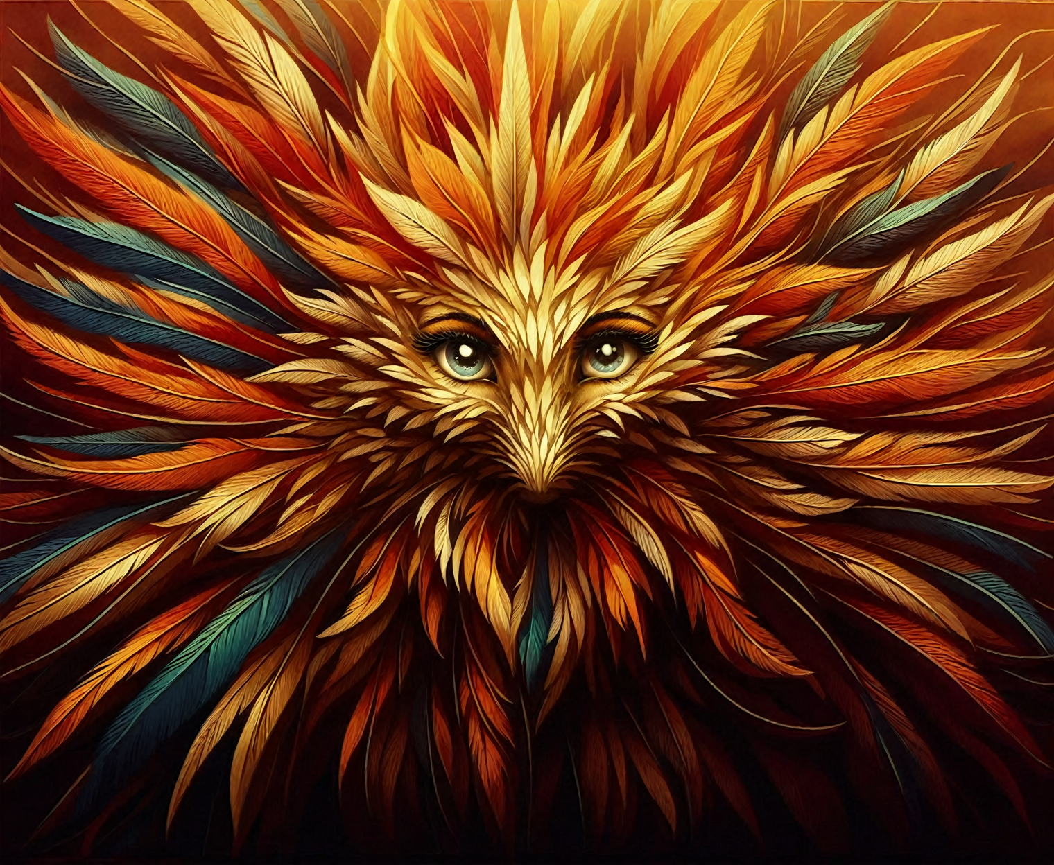 <lora:Cleopatra1970_pony_v1:1> a frame from "cleopatra \(1970\)",    no humans,sunburst,sunburst background,rising sun flag <lora:Varos_-_Feathers_Style_:1> feathers, f347h3r, eye eyelashes, score_9, score_6_up, score_7_up