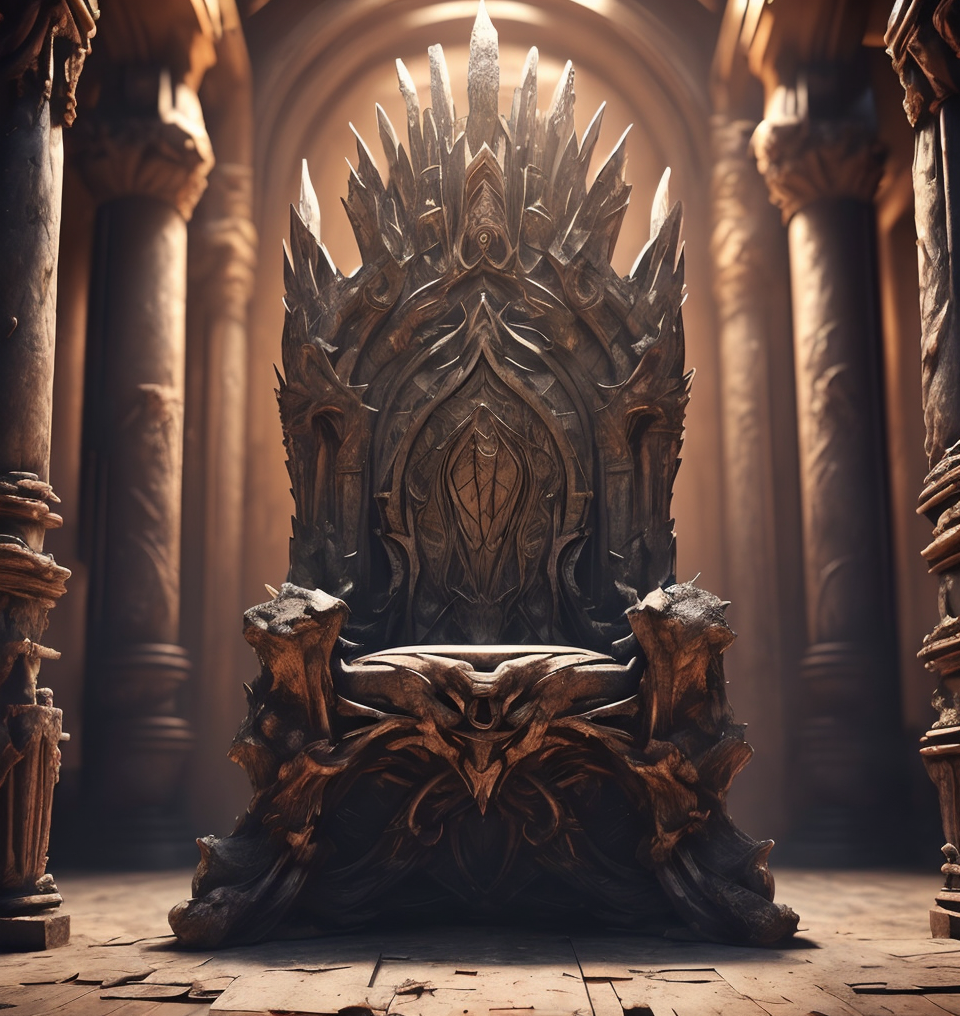 RAW photo, (masterpiece:1.3), subsurface scattering, heavy shadow, (high quality:1.4), (intricate, high detail:1.2), professional photography, HDR, High Dynamic Range, realistic, ultra realistic, photorealistic, high resolution, film photography, ambient lighting, atmospheric effects, <lora:detail_slider_v4:2>, OverallDetail, a simple and primitive  throne made of stone in a small, wooden room, throneroom, <lora:ThroneRoom-10:1>, epiCPhoto