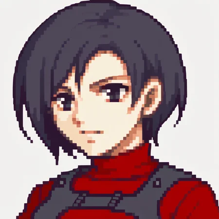 score_9, score_8_up, score_7_up, source_anime BREAK 1girl, solo,
<lora:zs_FEGBAPortraitsXL:1> fegbaportraits, portrait, white background, 
 <lora:adawong-re-richy-v1_pdxl:1> adasweater, black hair, short hair, black eyes, red sweater, turtleneck, harness