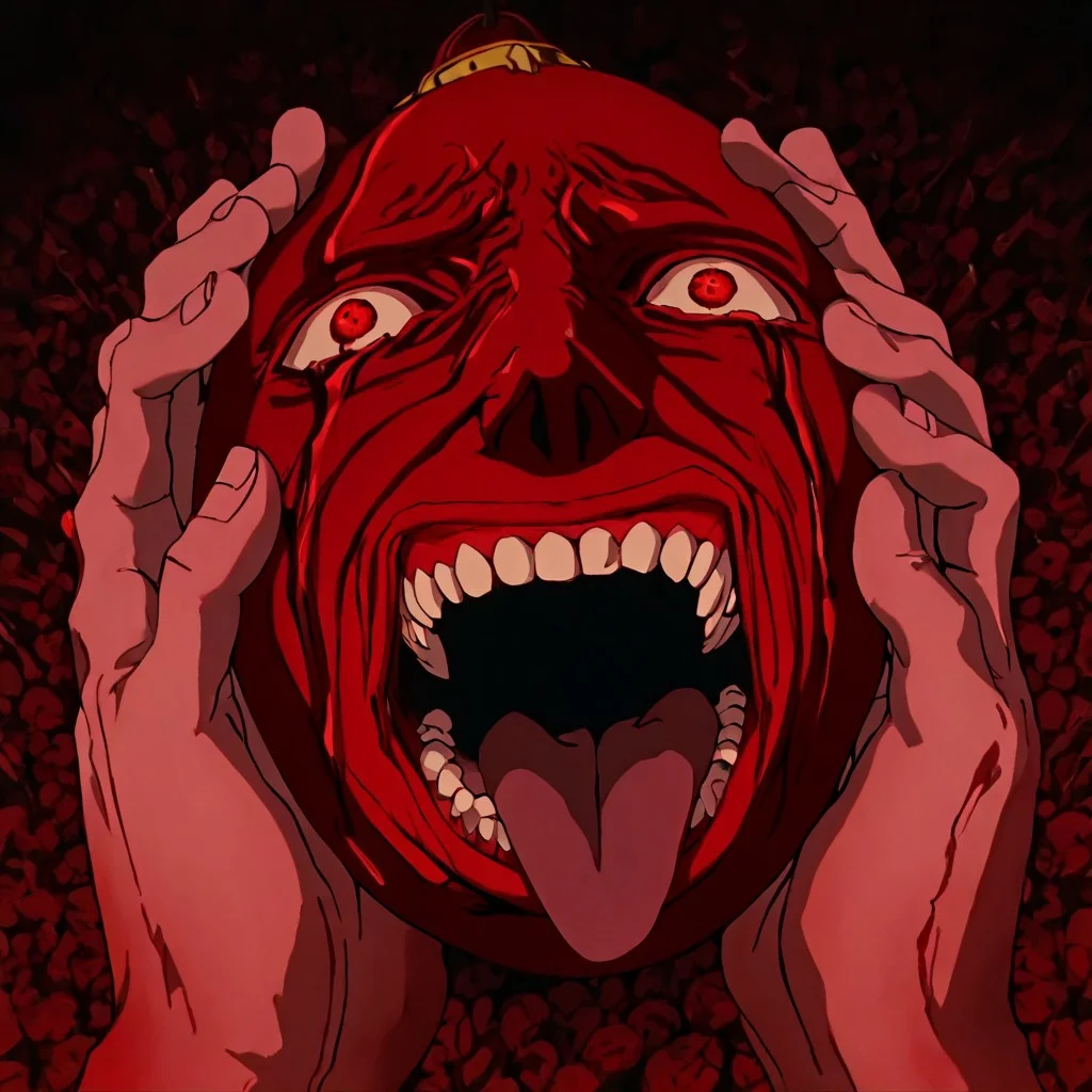 masterpiece, best quality, newest, absurdres, highres, 
berserk,
BBH/EOK-V1.0-base, behelit, jewelry, BBH/EOK-V1.0-awoken, blood from eyes, screaming, teeth,
ahe gao, tongue out,
