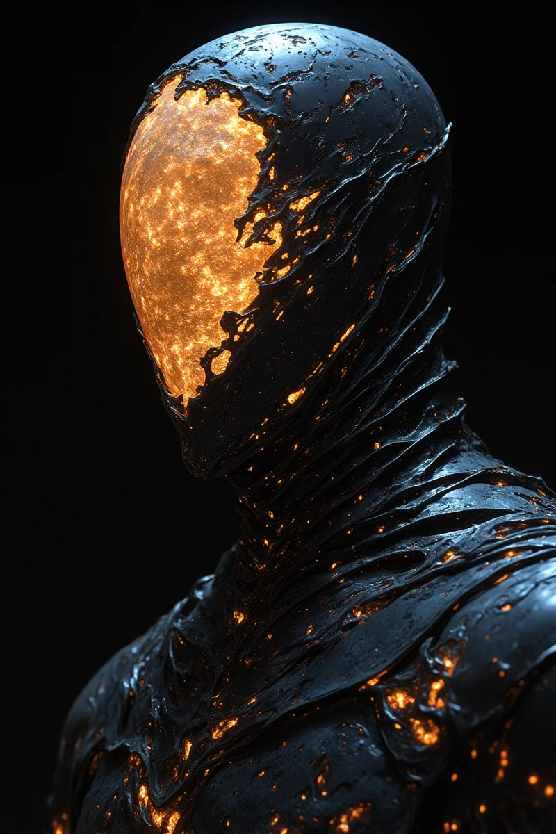 fg,fg,LYSSJ,The knight's visor glows faintly with a warm orange hue,as though it were a map of the night sky itself. Their form appears almost liquid-**** in motion,shimmering under the faintest of moonlight traces.,