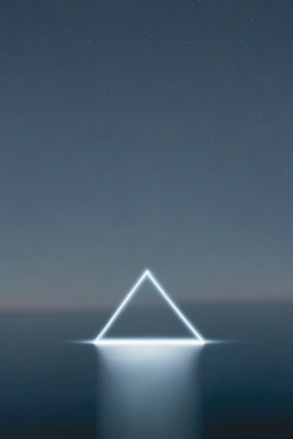 <lora:Photographer Reuben Wu Style:1>Photographer Reuben Wu Style - a star filled sky over the ocean with a light triangle in the middle of it