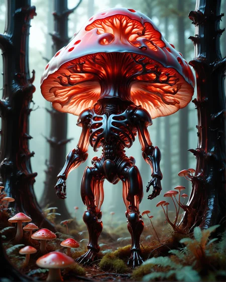 dark and dramatic molecular gastronomy, vibrant baroque magical tevphaestus ((francid)) mushroom, with pitch black exoskeleton mycelium armor, magical forest, intricate artwork by Tooth Wu and Greg Rutkowski, octane render, trending on artstation, cinematic, hyperrealism
<lora:dvr-trd:0.8> dvr-trd