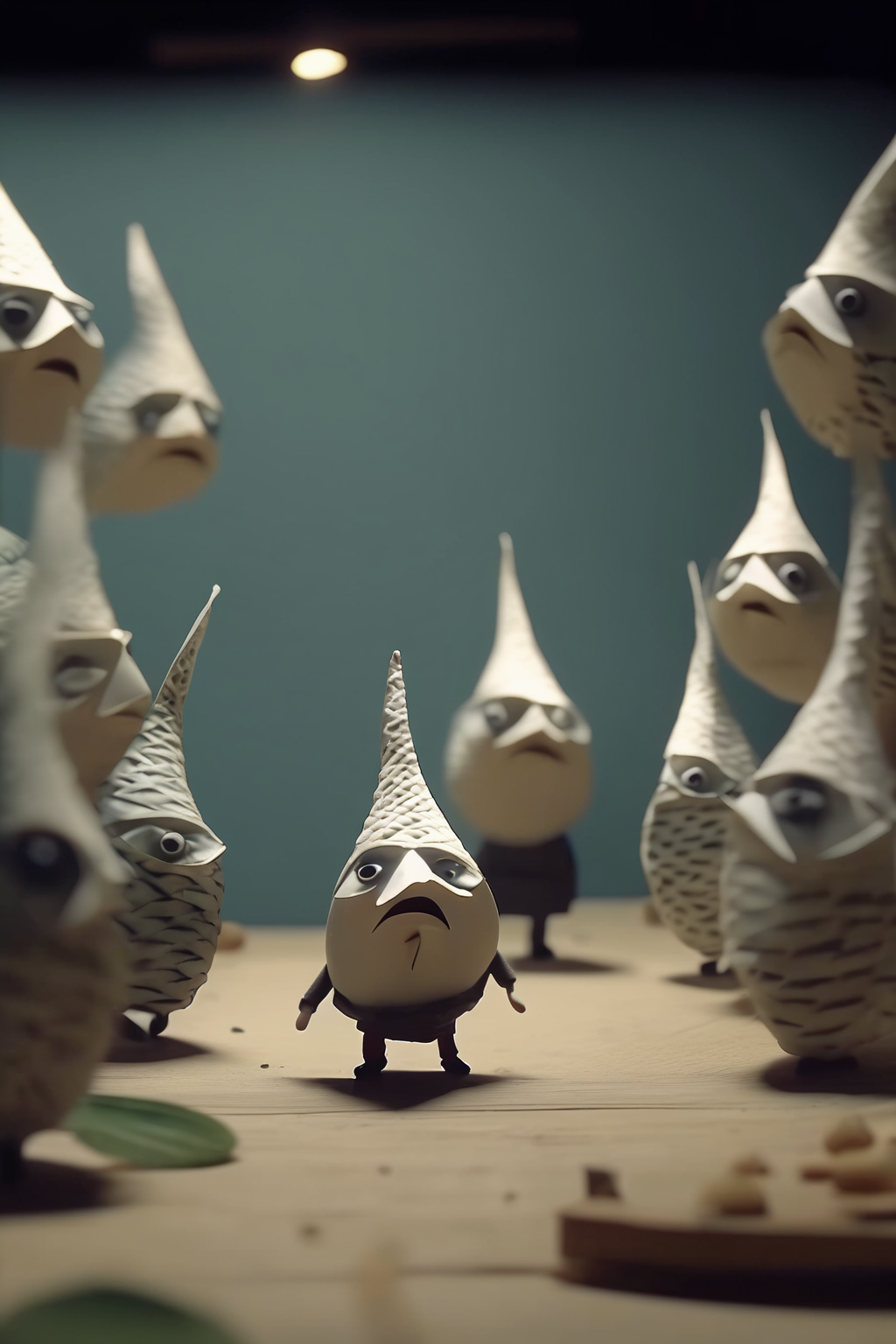 <lora:Stop-Motion Animation:1>Stop-Motion Animation - The story of people and mackerel dumplings.Experimental animation.multi-material