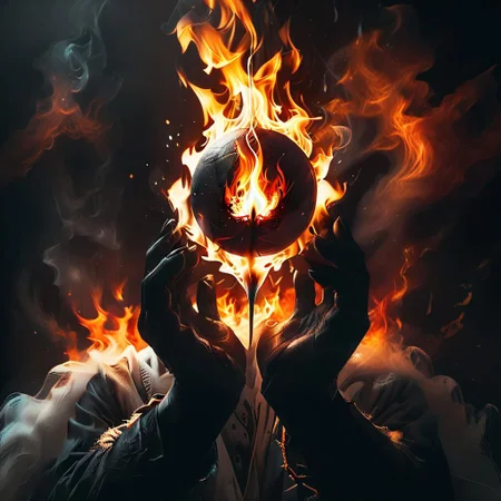 macro close up hand, close-up, <lora:flame silhouette:1>, <lora:flame:1>, <lora:copax magician:1>, flame,
only hand, no face, no head,
hand with fireball, magic fire ball, fireball, man hend hold fire,
8k, hyperrealism, masterpiece, high resolution, best quality, ultra-detailed, super realistic, Hyperrealistic art, high-quality, ultra high res, highest detailed, lot of details, Extremely high-resolution details, incredibly lifelike, colourful, soft cinematic light,