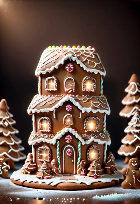 *snoo* Gingerbread icing candy style  glowing light