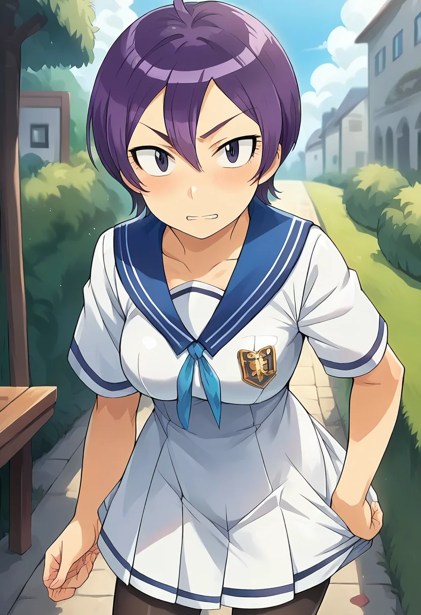 score_9, score_8_up, score_7_up, source_anime, masterpiece, 1girl, ctianmomoko, sailor dress, blue sailor collar, pantyhose, looking at viewer,  <lora:Momoko_Orizuka_pony_ct_ver2:1>