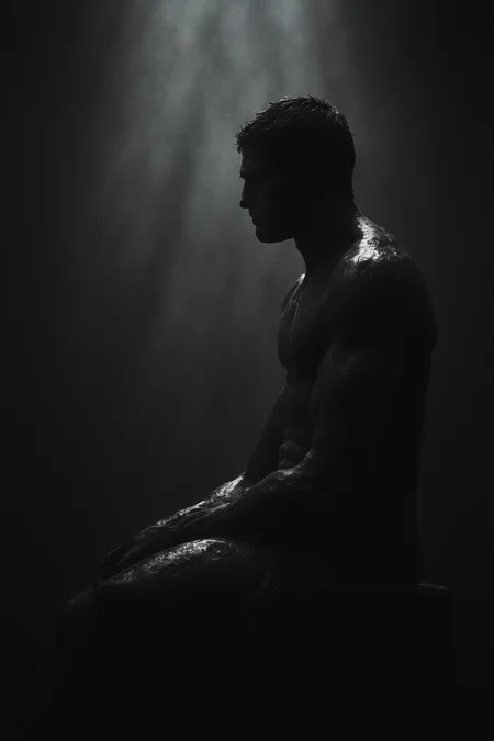 cinematic photo dark photo of Boxer in Repose Greek Bronze Sculpture, <lora:Into_Darkness:1.0>, 35mm cinematic , film, bokeh, professional, 4k, highly detailed, 35mm photograph, film, bokeh, professional, 4k, highly detailed