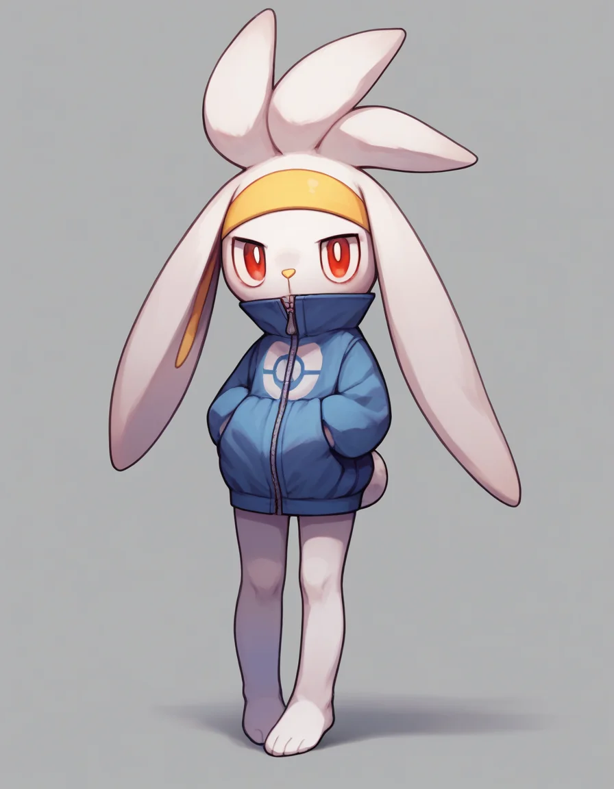 score_9, score_8_up, score_7_up, score_6_up, score_5_up, score_4_up, 1girl, full body, solo,
<lora:Raboot_v0-3:0.8> raboot, pokemon \(creature\), white fur, droopy ears, yellow hairband, rabbit ears, rabbit tail, red eyes, looking at viewer,
no shoes,