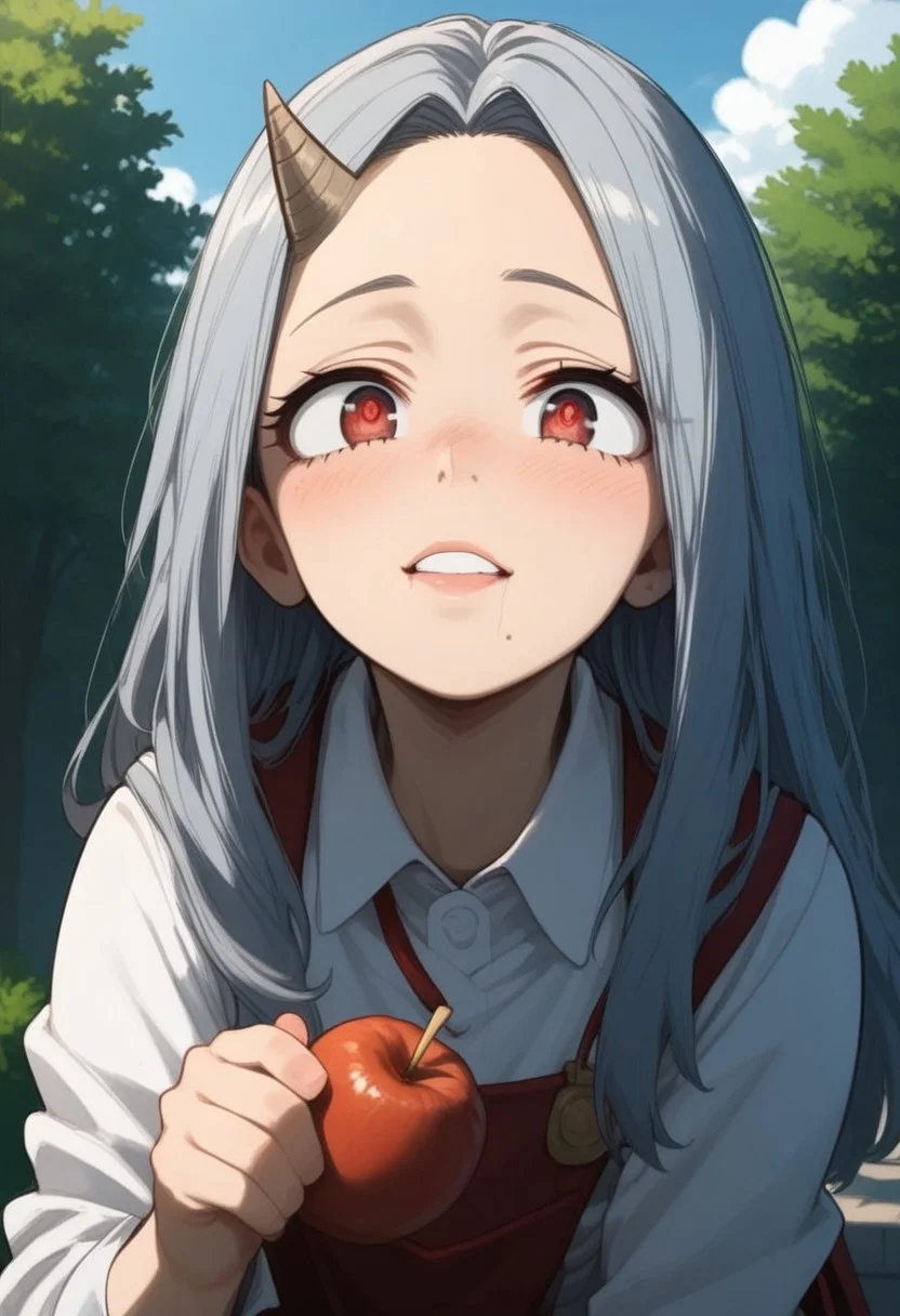 score_9, score_8_up, score_7_up, source_anime, 
BREAK,
HDA_MasterpieceXL_v.1,perfect hands
BREAK
1girl:   Eri  ,<lora:Eri-v:1>,Eri, long hair, red eyes, gray hair, horn, a single horn, small horn on the forehead, horn on the right side,petite,short stature,
BREAK
uniform, eating a caramel apple,park