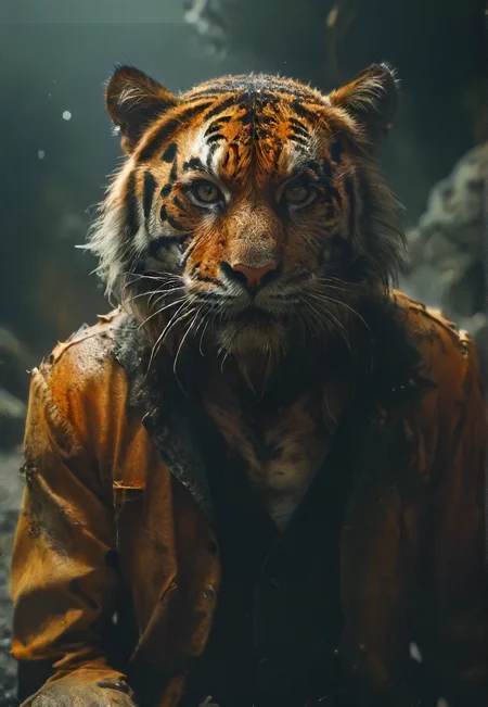 exhausted left alone desperate human scientist , into slimy into animal furred tiger creature,<lora:The_Dark_Side_of_the_Earth:0.4> <lora:- SDXL - pony_random_stuff_V1.0:0.7> <lora:- SDXL - vntblk_vanta_shapes_V1.0:0.6>