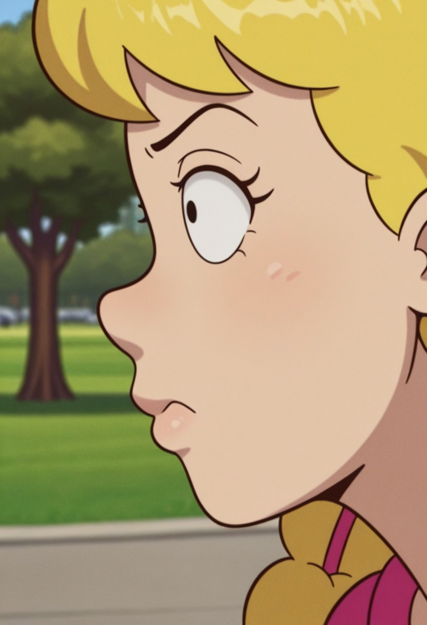 masterpiece,best quality,amazing , closeup ,ValerNextDoor
cartoon_Style, 1girl, blonde hair, posing in  Park , impressionism , high detail , depth of field