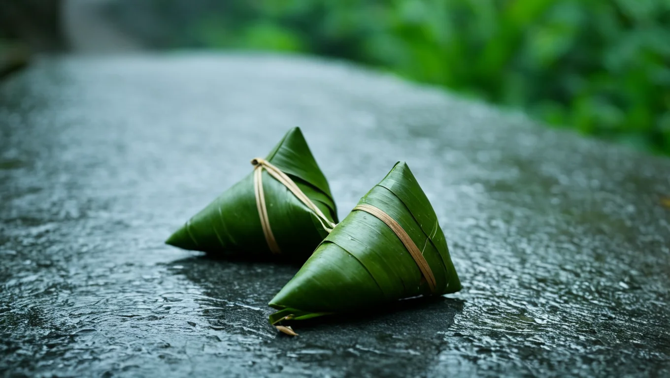 zongzi on the flagstone road, rainy <lora:sdxl_zongzi_lora_duanwu_0_300:0.8>, beautiful, hd, 8k, (photographic:1.5), magnificent, grandiose, mac os wallpaper