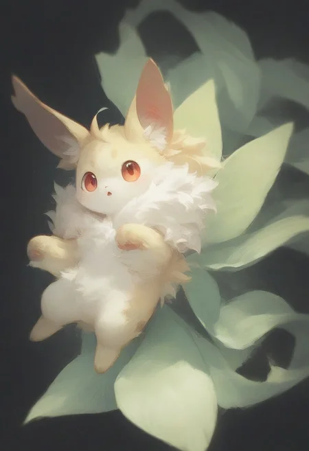 core_9, score_8_up, score_7_up, score_6_up, score_5_up, (flat colored: 1.2), fluffy body, (2d style:0.8), pokemon, electric and fairy types, cute,, ultra-detailed, black background, pink, green