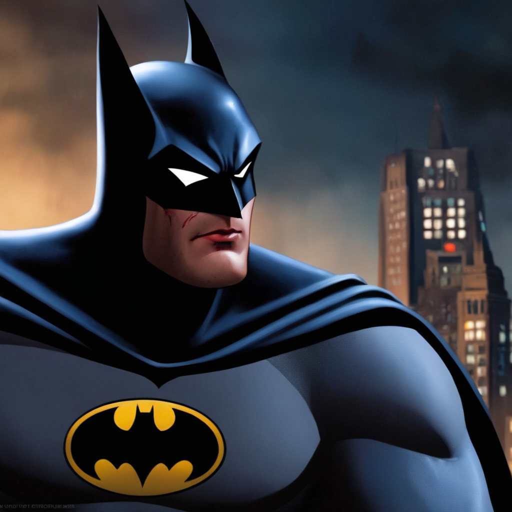 Hyperrealistic art of <lora:Batman:1.4>
Batman a cartoon batman with a bloody face In Gotham City Universe, Extremely high-resolution details, photographic, realism pushed to extreme, fine texture, incredibly lifelike