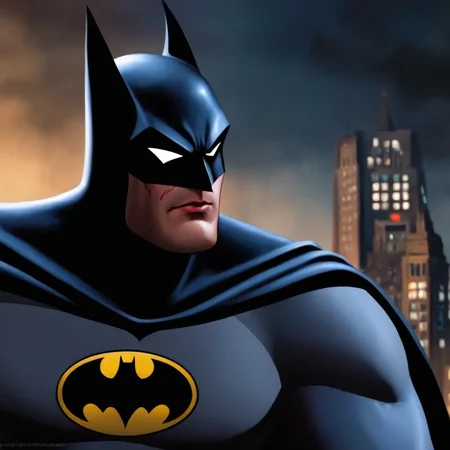 Hyperrealistic art of <lora:Batman:1.4>
Batman a cartoon batman with a bloody face In Gotham City Universe, Extremely high-resolution details, photographic, realism pushed to extreme, fine texture, incredibly lifelike