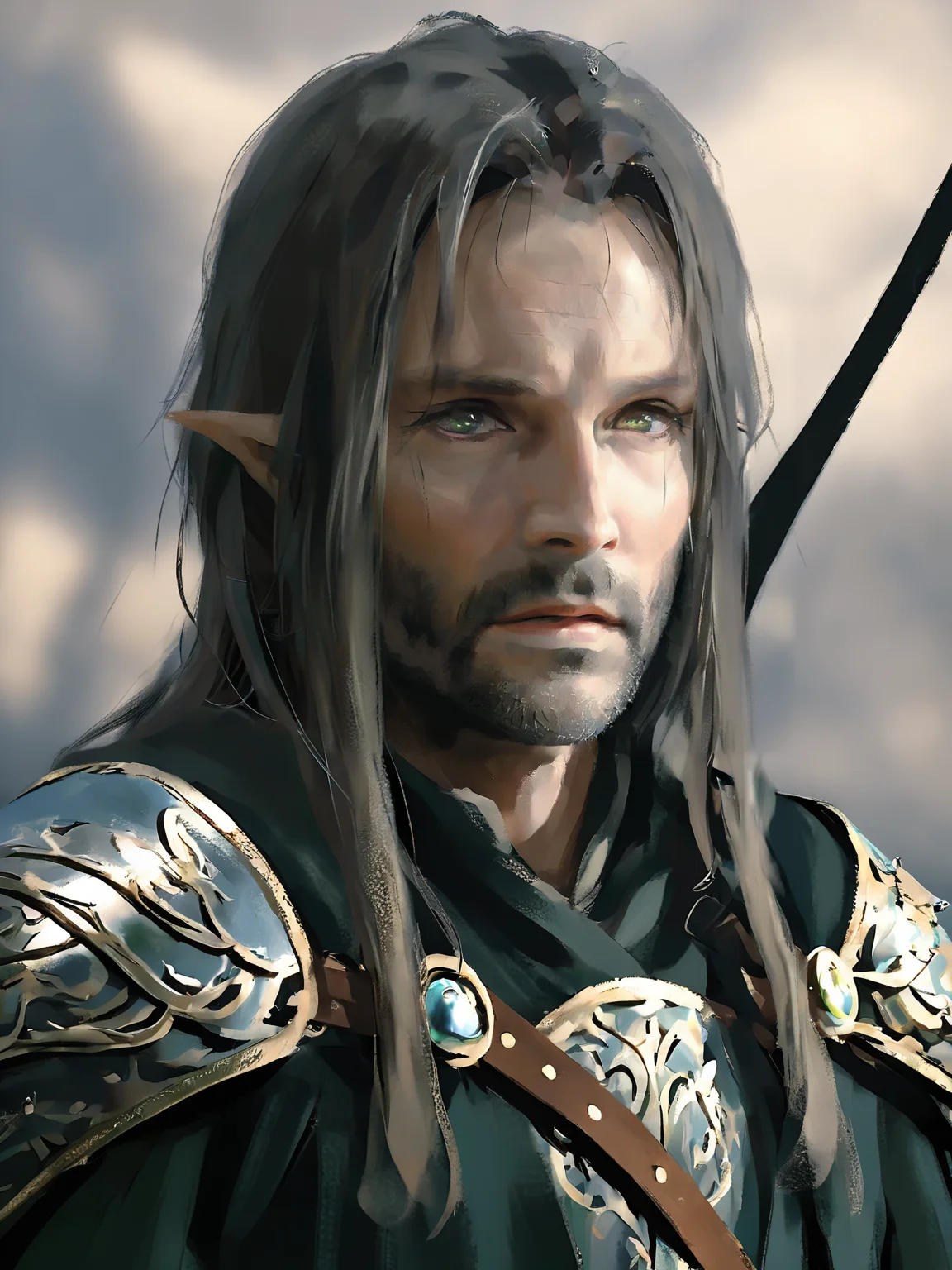 masterpiece,best quality,wlop,photo of the warrior Aragorn from Lord of the Rings,film grain,8k hd,<lora:wlop_v01_20-0128:0.8>,