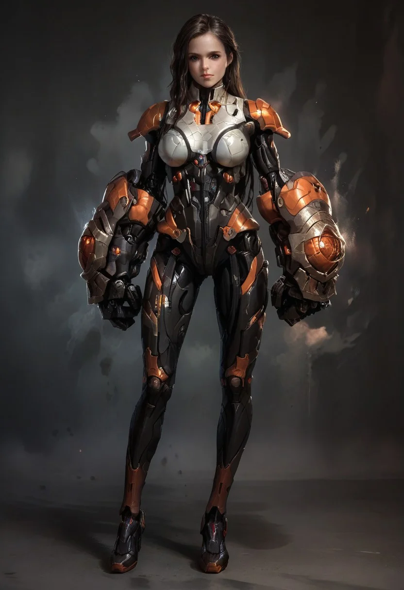 score_9, score_8_up, score_7_up, rating_safe, concept art, semi-realistic, Fixhand, 1girl, solo. Proportion body.
Young beautiful face, fit body, Sexy face, Sexy body, (Big breast), (Round breast). (Long legs:1.5).
Battle gloves, Sci fi