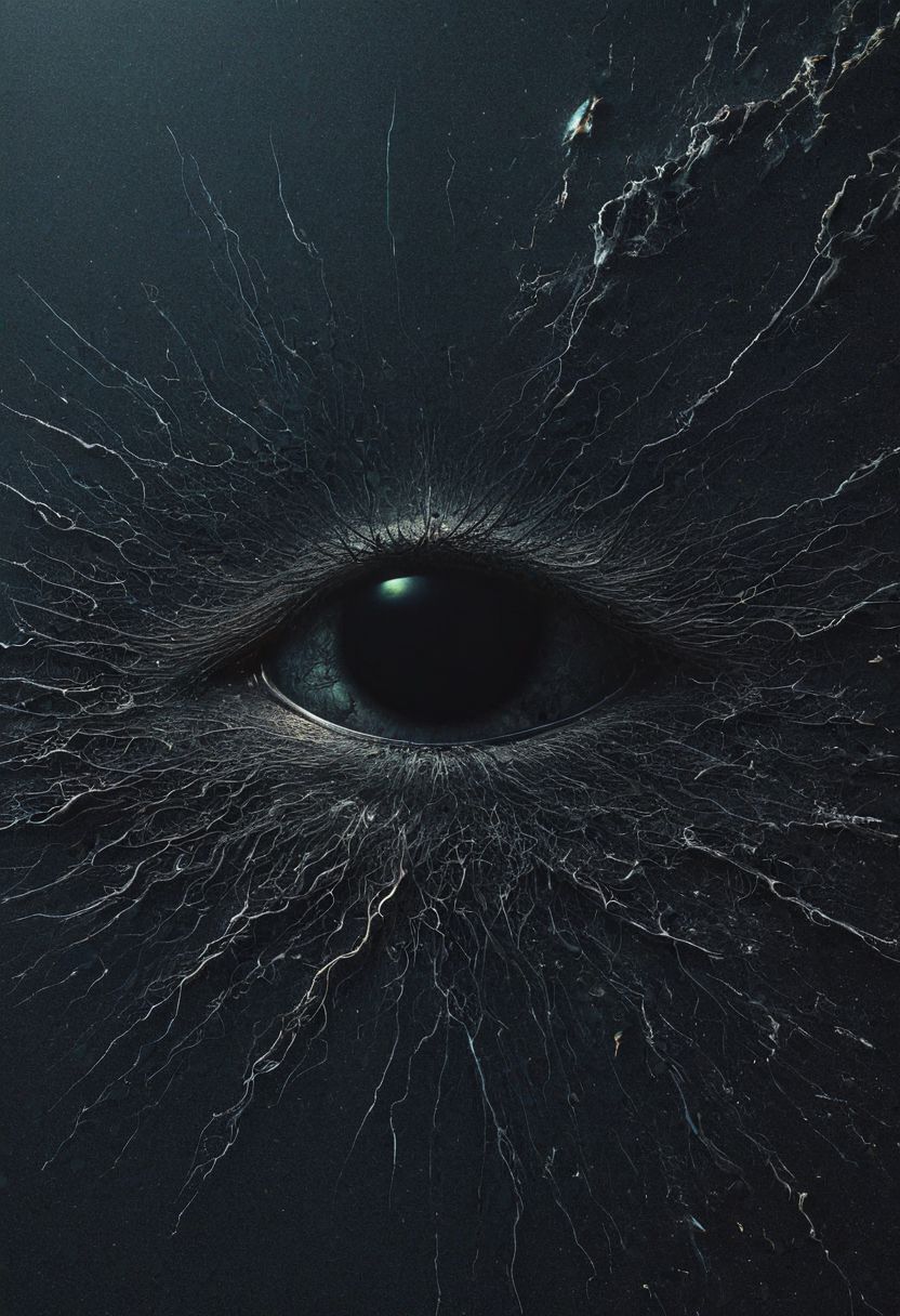 Completely black screen, absolutely nothing, pure black, detailed, gothic futurism, a post-apocalyptic world where technology is banned , hyper detailed, professional poster art, bold lines, award winning, trending on ArtStation , FastNegativeV2, ral-dissolve,white eyes