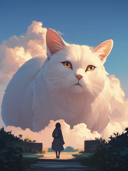 score_9, score_8_up, score_7_up, score_6_up, BREAK
CONCEPT_Oversized_Animal_ownwaifu,
oversized animal,
1girl, outdoors, cloud, standing, sky, from behind, day,
<lora:PONYXL_CONCEPT_Oversized_Animal_ownwaifu:1> , depth of field
,