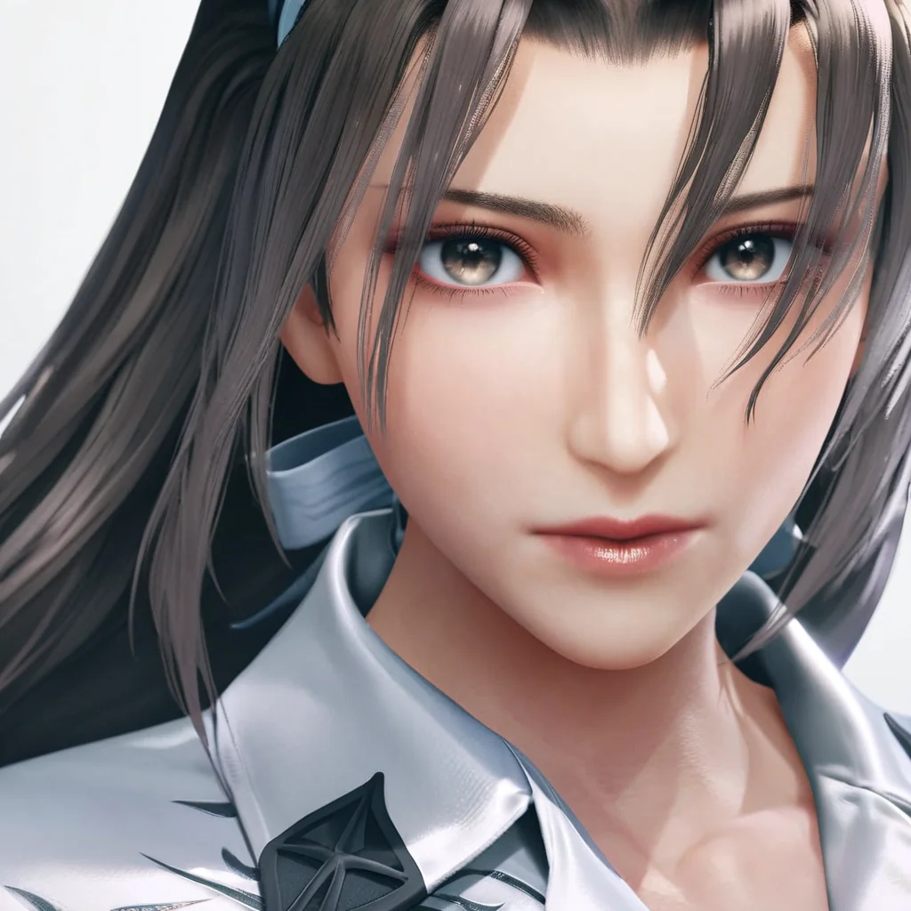 masterpiece, best quality, very aesthetic, absurdres, 1girl, looking at viewer, portrait, jun_kazama, hair floating, long hair, <lora:tekken_jun_kazama_animagineXLV31:0.8>