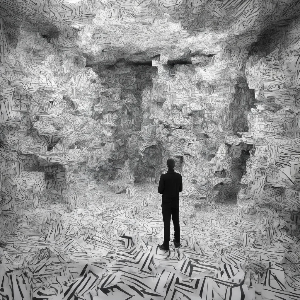 a portrait of man in the unreal room, black and white line <lora:neg4all_bdsqlsz_xl_V6:1> <lora:SDXL_black_and_white_line_Sa_May:1>