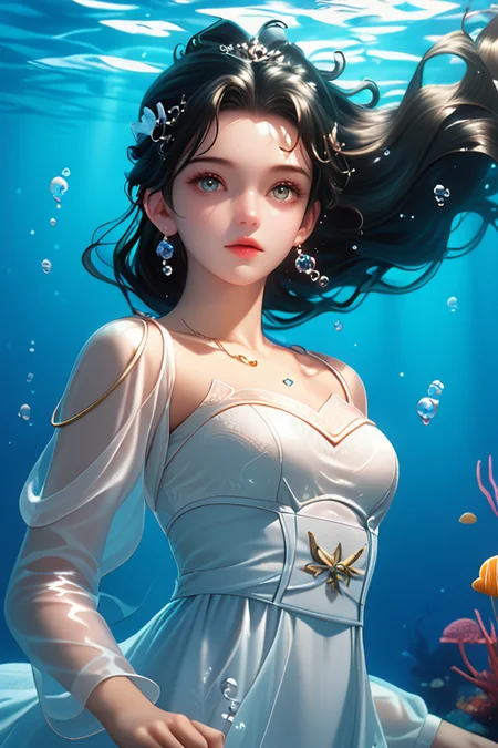 score_9,score_8_up,score_7_up,
<lora:QingYi_Pony:0.8>,black hair,shiny_skin,glamor,
qingyi,underwater,characters,ethereal,serene,bubbles,light rays,aquatic,dreamy,vibrant colors,flowing hair,graceful poses,deep sea,mystical,reflections,