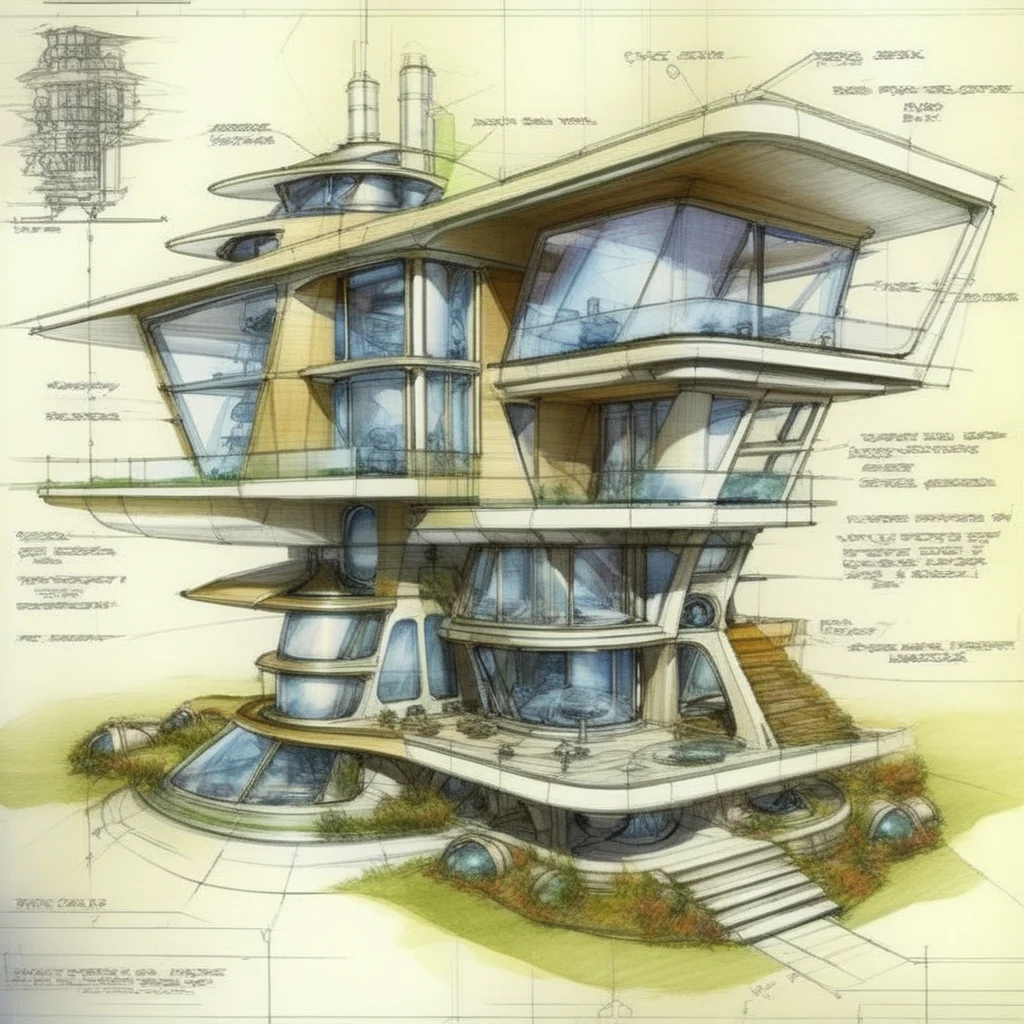 futscribe futuristic house technical sketch<lora:futscribe:1>
