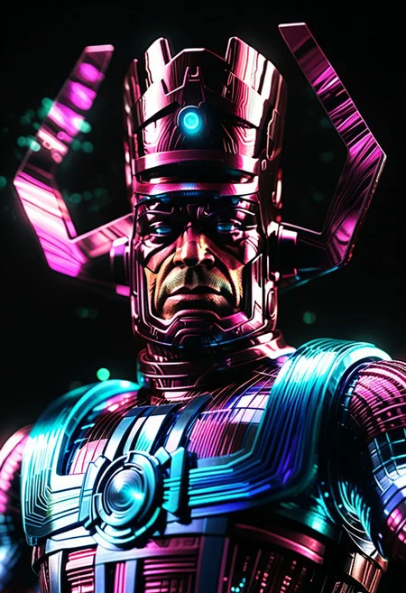 galactus made of tiny neon glass filaments, <lora:World_of_Glass_Filament:0.8> HD, 8K, ultra detailed, highly detailed comic picture of galactus , (high resolution comic book art style quality:1.3), 4k epic detailed, ultra realistic digital art, a hologram, holography