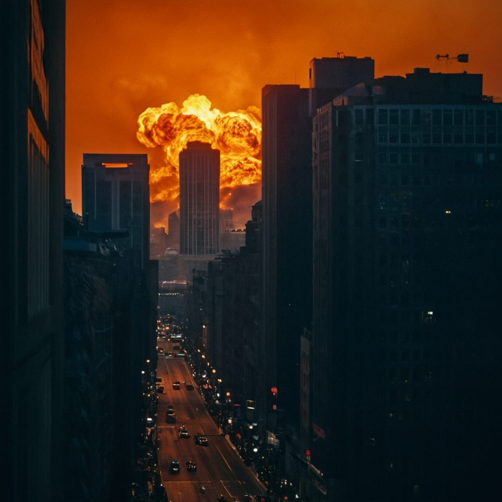 cinematic film still of  <lora:glamour photography style:0.8> sharp detailed
<lora:add-detail-xl:1>1
 <lora:TeethXL:1>
 <lora:eyetune:1>
An award winning Glamour photo of a city is engulfed by a huge fire,outdoors,sky,no humans,building,scenery,sunset,city,cityscape,skyscraper,orange theme , cinematic photography, film style, kodak film style, kodak motion picture, sharp, detailed, film color, different colors, detailed color, detailed background, detailed environment, creative, different, unique, awesome, high quality, 8k, film saturation, film contrast, Celluloid film, film still, movie still, cinematic light, different lighting, glamour photography style, shallow depth of field, vignette, highly detailed, high budget, bokeh, cinemascope, moody, epic, gorgeous, film grain, grainy