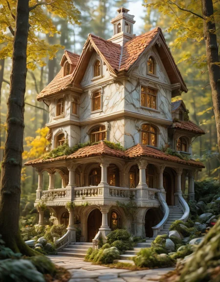 <lora:MarbleCastaluminumWorldXL:1> (house in the woods MarbleCastaluminumWorld )((Photo Focus, DOF, Aperture, insanely detailed and intricate, character, hypermaximalist, hyper realistic, super detailed,)) (smile at viewer:1.3)