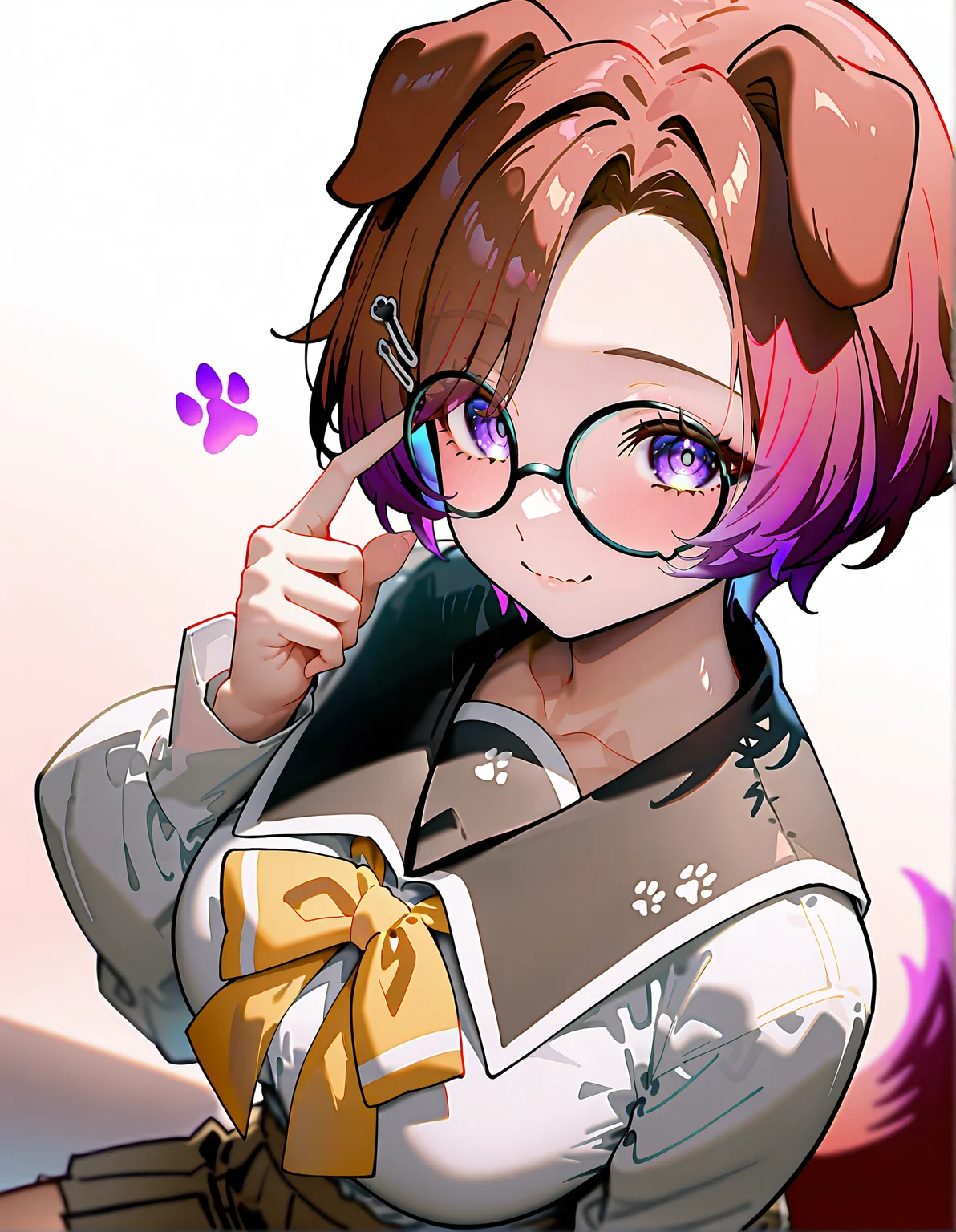 masterpiece, perfect quality, best quality, absolutely eye-catching, absurdres, highres, newest, <lora:komaenadeshikoillustriousXL:1>, 1girl, komaenadeshiko,