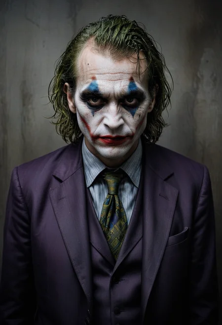 <lora:RMSDXL_Enhance:2> <lora:RMSDXL_Darkness_Cinema:2.5> The Joker by Lee Jeffries,