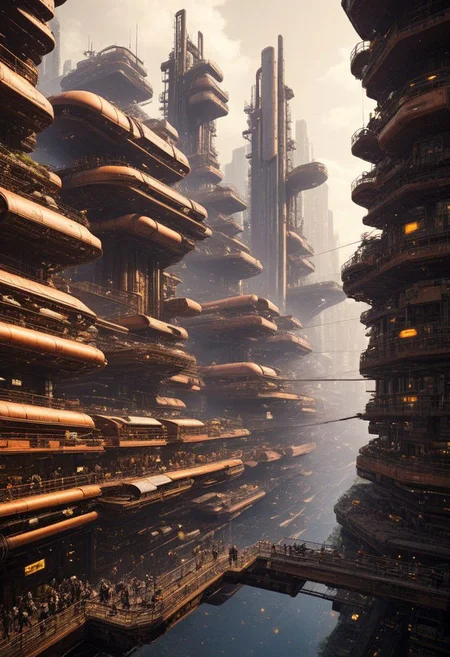 The complex cyberpunk machinery factory is manufacturing future colonial spaceships.,
industrialbuilding, factory, iron sheet, cable, truss, steel_structure, wire, pipe, machine, antenna, instrument, equipment, stairs, railing, railway_rails, storage_barrels, oil_tanks, crane, 
easynegative, BadDream, great lighting, clear, industrialbuilding