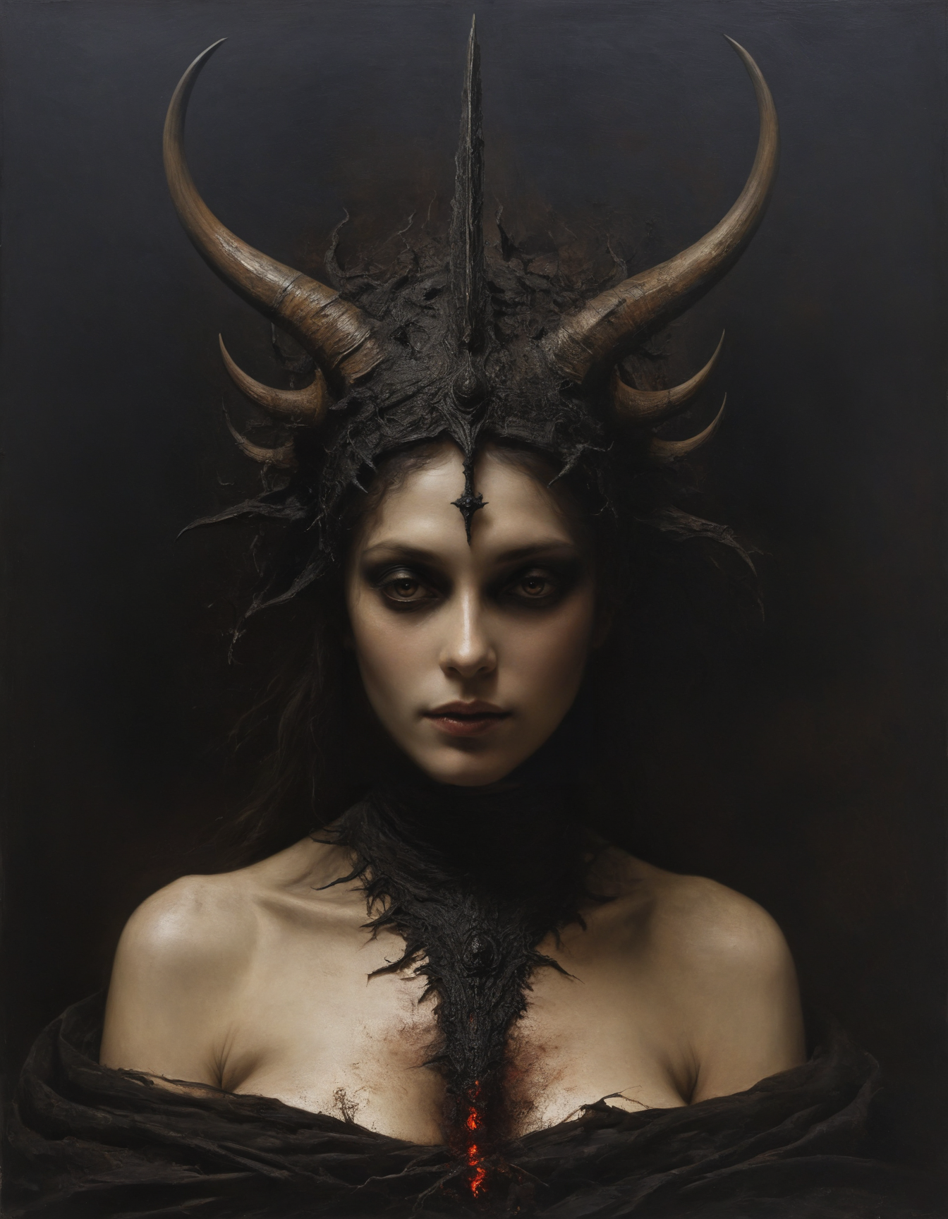 by serge birault,  (infernal but beautiful:1.4), (masterpiece, best quality:1.4) , in the style of nicola samori,
looking at viewer
<lora:epi_noiseoffset2:0.5> <lora:add-detail-xl:1> <lora:xl_more_art-full_v1:0.5>  <lora:NicolaSamori:0.7>