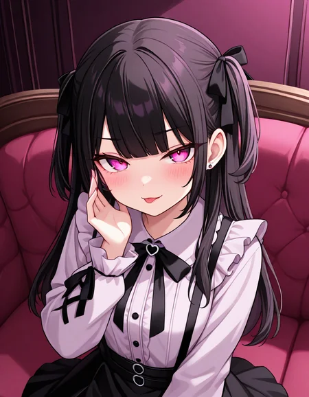 masterpiece, best quality, very aesthetic, absurdres, newest, general, 1girl, jirai kei, seductive pose