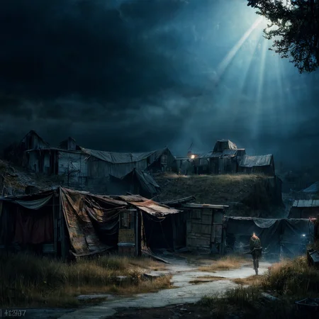(masterpiece:1.2), (best quality,:1.2), 8k, HDR, ultra detailed, ((photorealistic)), professional light, cinematic lighting, fashion photography, ambient lighting, atmospheric effects, a fortified settlement in the Wasteland,   <lora:Wasteland:1>, epiCPhoto
<lora:add_detail:2>,
