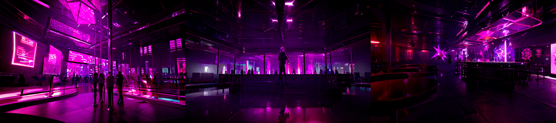 highly insanely detailed, masterpiece, top quality, best quality, highres, 4k, 8k, RAW photo, (very aesthetic, beautiful and aesthetic), 
__lazy-wildcards/subject/env-bg-interior/cyberpunk_club/prompts__, 
<lora:Cyberpunk_Club:0.8>, 
(1girl:1.3), 1other, 
__lazy-wildcards/dataset/background__,âââ