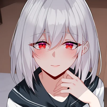 masterpiece,best quality,newest,absurdres,highres,safe,sdgsafg,white hair,red eyes,<lora:noobai_ep11_stabilizer_v0.138_fp16:1>,1girl,<lora:yue_hua3:1>,feet,petite,