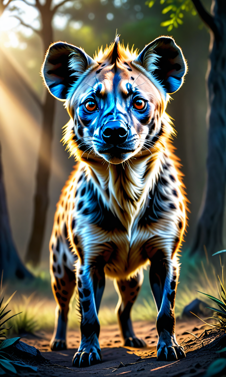 A Hyena in the wild, Breathtaking, 8k resolution, extremely detailed, beautiful, establishing shot, artistic, hyperrealistic, ultra realistic render, extremely fine details, like-like render, cinematic lighting, dramatic lighting, masterpiece, light brazen, extremely detailed and beautiful face, 150mm, HDR10 <lora:Fast:0.69>